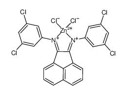 [ZnCl2(bis(3,5-dichlorophenyl)acenaphthenequinonediimine)]结构式