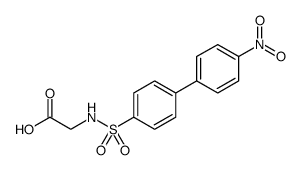 2-(4'-nitro-[1,1'-biphenyl]-4-ylsulfonamido)acetic acid结构式