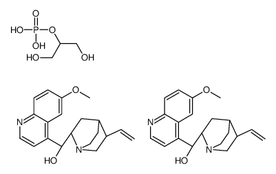 (8α,9R)-6'-methoxycinchonan-9-ol, compound with 2-hydroxy-1-(hydroxymethyl)ethyl dihydrogen phosphate (2:1) Structure