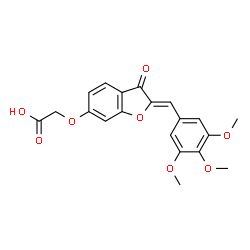 2-((3-Oxo-2-(3,4,5-trimethoxybenzylidene)-2,3-dihydrobenzofuran-6-yl)oxy)acetic acid Structure