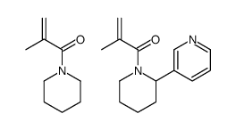 2-methyl-1-piperidin-1-ylprop-2-en-1-one,2-methyl-1-(2-pyridin-3-ylpiperidin-1-yl)prop-2-en-1-one Structure