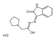 1-Pyrrolidineacetic acid, (1,2-dihydro-2-oxo-3H-indol-3-ylidene)hydraz ide, HCl, (Z)-结构式