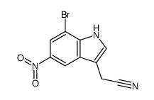 7-bromo-5-nitro-3-indoleacetonitrile Structure