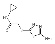 2-[(5-氨基-1,3,4-噻二唑-2-基)硫代]-n-环丙基乙酰胺结构式