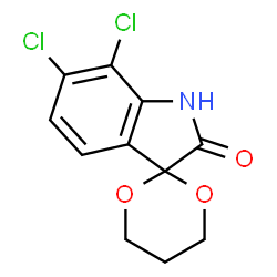 6',7'-dichloro-1',2'-dihydrospiro([1,3]dioxane-2,3'-indole)-2'-one Structure