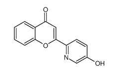 2-(5-羟基-2-吡啶)-4-色烯酮结构式