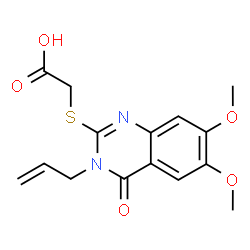 (3-ALLYL-6,7-DIMETHOXY-4-OXO-3,4-DIHYDRO-QUINAZOLIN-2-YLSULFANYL)-ACETIC ACID Structure