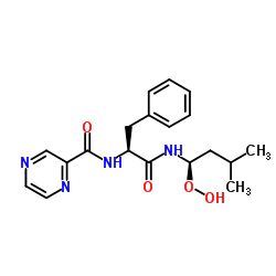 N-[(1S)-2-[[(1R)-1-Hydroperoxy-3-methylbutyl]amino]-2-oxo-1-(phenylmethyl)ethyl]-2-pyrazinecarboxamide picture