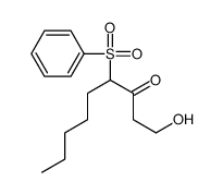 4-(benzenesulfonyl)-1-hydroxynonan-3-one结构式