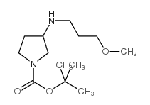 3-(3-METHOXYPROPYLAMINO)PYRROLIDINE-1-CARBOXYLIC ACID TERT-BUTYL ESTER Structure