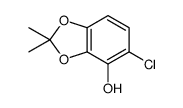 5-chloro-2,2-dimethyl-1,3-benzodioxol-4-ol结构式