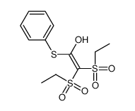 2,2-bis(ethylsulfonyl)-1-phenylsulfanylethenol Structure