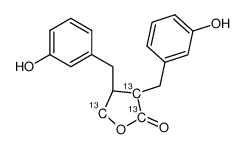 (3S)-3,4-bis[(3-hydroxyphenyl)methyl]oxolan-2-one Structure