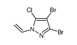 3,4-dibromo-5-chloro-1-ethenylpyrazole Structure
