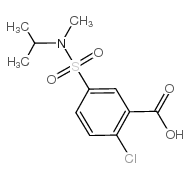 2-氯-5-{[异丙基(甲基)氨基]磺酰基}苯甲酸结构式