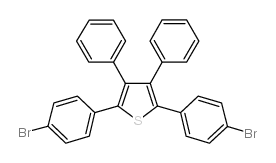 2,5-双-(4-溴苯基)-3.4-二苯基噻吩结构式