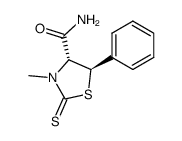 (+-)-3-methyl-5t-phenyl-2-thioxo-thiazolidine-4r-carboxylic acid amide结构式