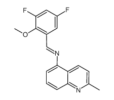 [(3,5-difluoro-2-methoxyphenyl)methylene]-2-methylquinolin-5-amine Structure
