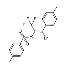 (Z)-1-bromo-3,3,3-trifluoro-1-(4-tolyl)-2-tosyloxypropene Structure