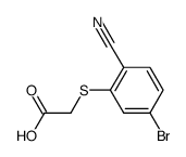 (5-bromo-2-cyano-phenylsulfanyl)-acetic acid Structure