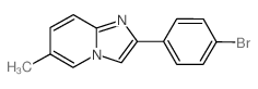 2-(4-溴苯基)-6-甲基咪唑[1,2-A]吡啶结构式