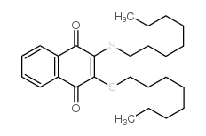 2,3-双(n-辛基硫代)-1,4-萘二酮结构式