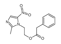 2-(2-methyl-5-nitroimidazol-1-yl)ethyl 2-phenylacetate结构式