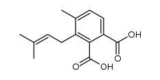 3-[2'-butenyl-3'-methyl]-4-methyl-o-phthalic acid结构式
