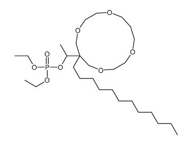 6-dodecyl(14-crown-4)-6-ethanol diethylphosphate Structure