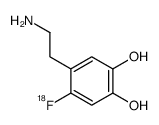 4-(2-aminoethyl)-5-fluoranylbenzene-1,2-diol结构式