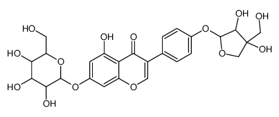 3-[4-[3,4-dihydroxy-4-(hydroxymethyl)oxolan-2-yl]oxyphenyl]-5-hydroxy-7-[3,4,5-trihydroxy-6-(hydroxymethyl)oxan-2-yl]oxychromen-4-one结构式