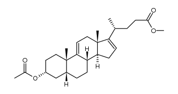 methyl 3α-acetoxy-5β-chola-9(11),16-dien-24-oate结构式