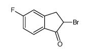 2-溴-2,3-二氢-5-氟-1H-茚-1-酮结构式