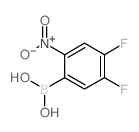 4,5-二氟-2-硝基苯硼酸结构式