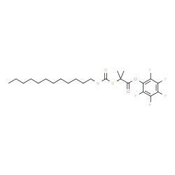 S-dodecyl-S'-(α,α-dimethylpentafluorophenyl acetate)trithiocarbonate Structure