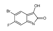 5-溴-6-氟吲哚啉-2,3-二酮结构式