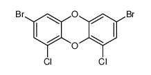 3,7-dibromo-1,9-dichlorodibenzo-p-dioxin Structure