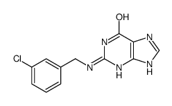 2-[(3-chlorophenyl)methylamino]-3,7-dihydropurin-6-one结构式