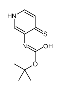 4-疏基吡啶-3-氨基甲酸叔丁酯结构式