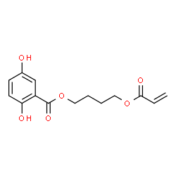 2,5-二羟基苯甲酸[4-(丙烯酰氧基)丁基]酯结构式