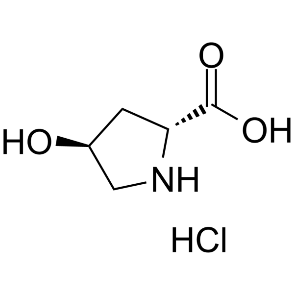 反式4-羟基-D-脯氨酸盐酸盐结构式