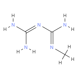 N-甲基-N'-脒基胍结构式