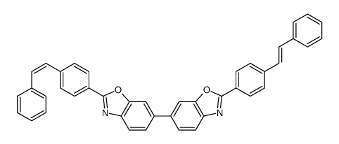 2-[4-(2-phenylethenyl)phenyl]-6-[2-[4-(2-phenylethenyl)phenyl]-1,3-benzoxazol-6-yl]-1,3-benzoxazole结构式