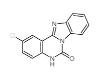 2-chloro-12H-benzimidazolo[1,2-c]quinazolin-6-one结构式