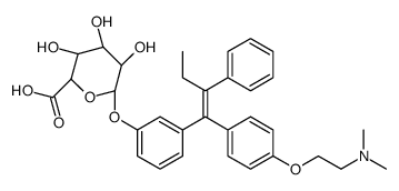 (E)-3-[1-[4-[2-(Dimethylamino)ethoxy]phenyl]-2-phenyl-1-butenyl]phenyl β-D-Glucopyranosiduronic Acid Structure