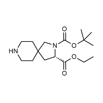 2-叔丁基3-乙基(3S)-2,8-二氮杂螺[4.5]癸烷-2,3-二羧酸酯结构式