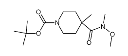 tert-butyl 4-(methoxy(methyl)carbamoyl)-4-methylpiperidine-1-carboxylate Structure