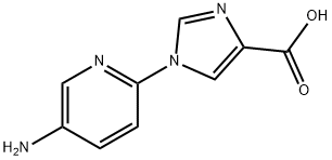 1-(5-aminopyridin-2-yl)-1h-imidazole-4-carboxylic acid Structure