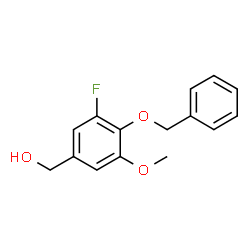 4-Benzyloxy-5-fluoro-3-methoxybenzyl alcohol结构式