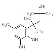 1,2-Benzenediol,5-methyl-3-(1,1,3,3-tetramethylbutyl)-结构式